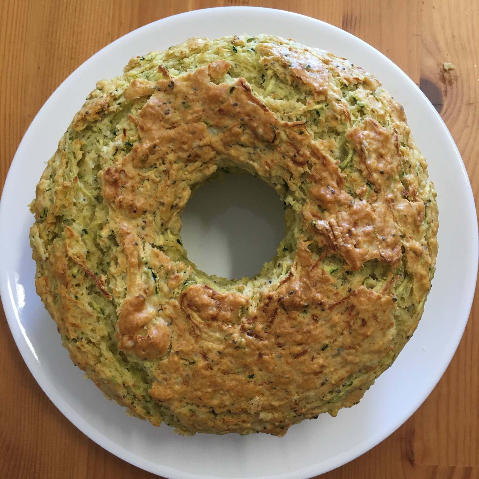 Foto de bolo salgado de abobrinha